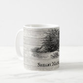 ヴィンテージ山嵐イラストレーション パーソナライズされた コーヒーマグカップ (正面左)