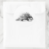 ヴィンテージ山嵐イラストレーション- 1800s山嵐 ラウンドシール (バッグ)