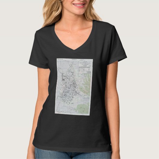 ヴィンテージ山形日本の地図1945 Tシャツ (正面)