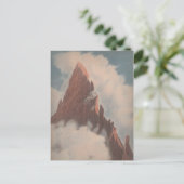 ヴィンテージ山景雲雪ユニーク ポストカード (スタンド正面)