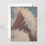 ヴィンテージ山景雲雪ユニーク ポストカード (正面/裏面)
