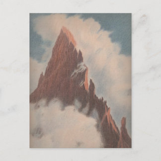 ヴィンテージ山景雲雪ユニーク ポストカード