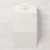 ヴィンテージ山素朴アメジストRSVP QRコード オールインワン招待状 (外側)