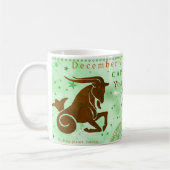 ヴィンテージ山羊座〔占星術の〕十二宮図 コーヒーマグカップ (左)