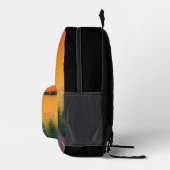 ヴィンテージ山自然夕日 プリントバックパック (右)