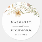 ヴィンテージ山花フローラ結婚ズ ラウンドシール (正面)