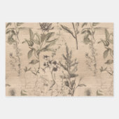 ヴィンテージ山花模様 ラッピングペーパーシート (正面3)