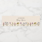 ヴィンテージ山花赤ちゃんシャワーボトルラベル ペットボトルラベル (シングルラベル)