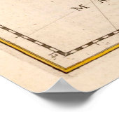 ヴィンテージ島地図（1640年） ポスター (角)