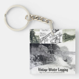 ヴィンテージ川の豚 キーホルダー