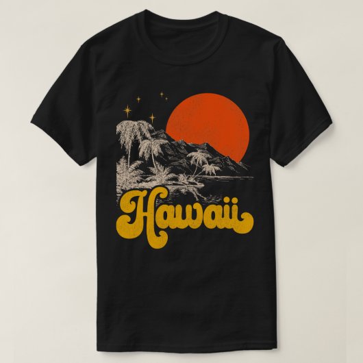 ヴィンテージ州のハワイミッドセンチュリー動揺してAes Tシャツ (デザイン正面)