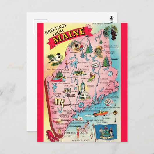 ヴィンテージ州のメインポストカード ポストカード (正面/裏面)