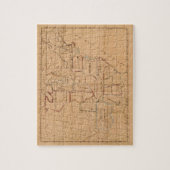 ヴィンテージ州の原稿統一された地図（1820年） ジグソーパズル (縦)