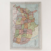 ヴィンテージ州の統一された地図(1887) ジグソーパズル (縦)