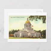 ヴィンテージ州キャピトルinオリンピア,ワシントン ポストカード (正面/裏面)