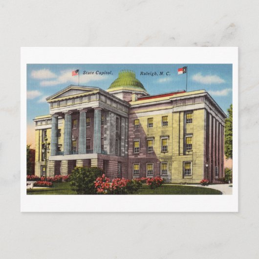 ヴィンテージ州キャピトルRaleigh,ノースカロライナ ポストカード (正面)