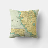 ヴィンテージ州フロリダの地図 クッション (裏面)