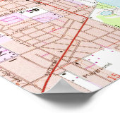 ヴィンテージ州フロリダの地図（1956年） ポスター (角)