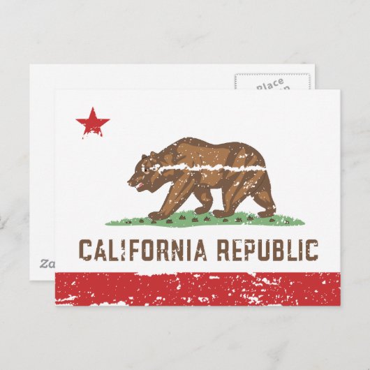 ヴィンテージ州旗 ポストカード (正面/裏面)