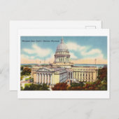 ヴィンテージ州首都ウィスコンシン州マディソン ポストカード (正面/裏面)