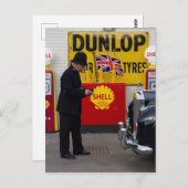 ヴィンテージ巡査の場面 ポストカード (正面/裏面)