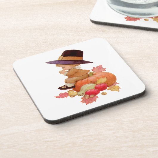 ヴィンテージ巡礼少年祈ズオンパンプキン コースター (左側)