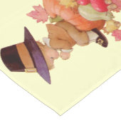 ヴィンテージ巡礼少年祈ズオンパンプキン ショートテーブルランナー (コーナー)