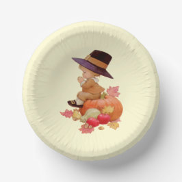 ヴィンテージ巡礼少年祈ズオンパンプキン ペーパーボウル