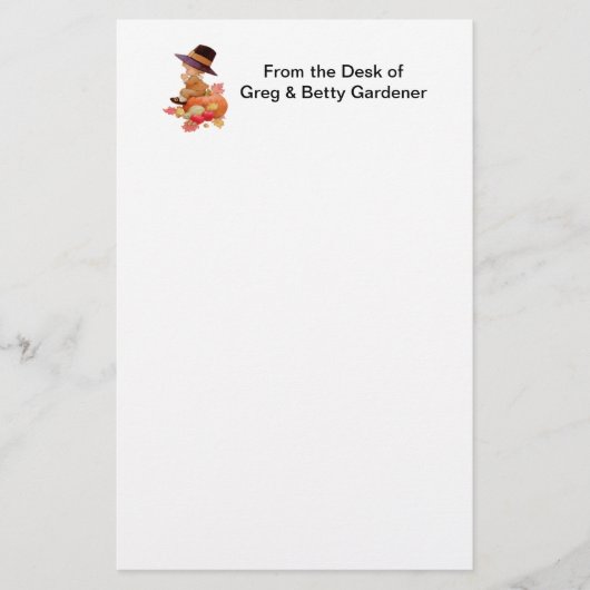 ヴィンテージ巡礼少年祈ズオンパンプキン 便箋 (正面)