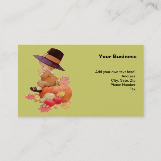 ヴィンテージ巡礼少年祈ズオンパンプキン 名刺 (正面)