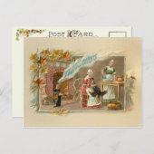 ヴィンテージ巡礼感謝祭ハース シーズンポストカード (正面/裏面)