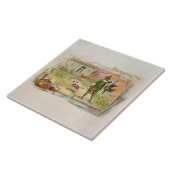 ヴィンテージ巡礼者と感謝祭ディナー タイル (側面)