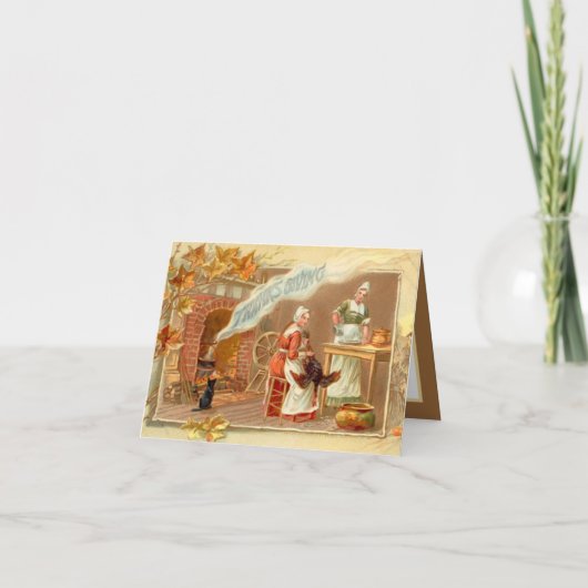 ヴィンテージ巡礼者は気持ち感謝祭を追加 シーズンカード (正面)