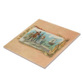 ヴィンテージ巡礼者ランディングアットプリマス・ロック タイル (側面)