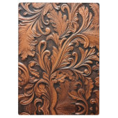 ヴィンテージ工具革モノグラム名 クリップボード (裏面)