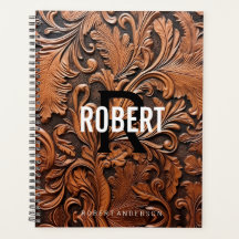 ヴィンテージ工具革モノグラム名