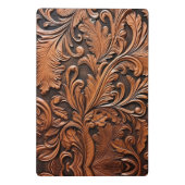 ヴィンテージ工具革モノグラム名 ミニクリップボード (裏面)