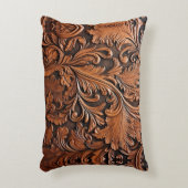 ヴィンテージ工具革 アクセントクッション (正面(垂直))