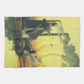 ヴィンテージ工場、波止場製造 キッチンタオル (横)