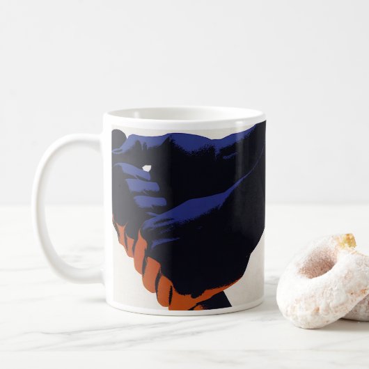 ヴィンテージ工場、製造生産 コーヒーマグカップ (ドーナツ)