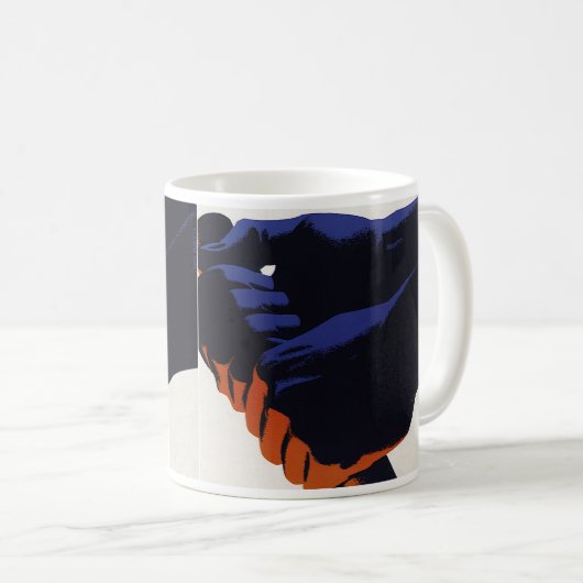 ヴィンテージ工場、製造生産 コーヒーマグカップ (正面右)