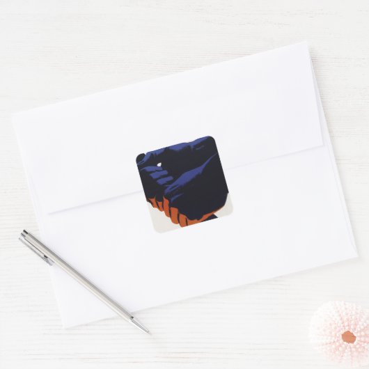 ヴィンテージ工場、製造生産 スクエアシール (封筒)