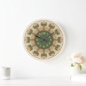 ヴィンテージ工芸品またはミッションスタイル ラージ壁時計 (ホーム)