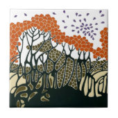 ヴィンテージ工芸品または職人ウィンドロンの木 タイル (正面)