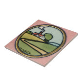 ヴィンテージ工芸品エラコテージシーン タイル (側面)