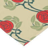 ヴィンテージ工芸品スタイルバラ柄 テーブルクロス (アングル)