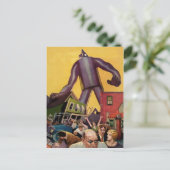 ヴィンテージ巨大ロボット攻撃はがき ポストカード (スタンド正面)