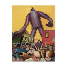 ヴィンテージ巨大ロボット攻撃はがき