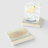 ヴィンテージ市サンフランシスコ復元地図， 1878 ストーンコースター (横)