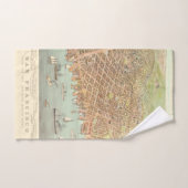 ヴィンテージ市サンフランシスコ復元地図， 1878 バスタオルセット (ハンドタオル)